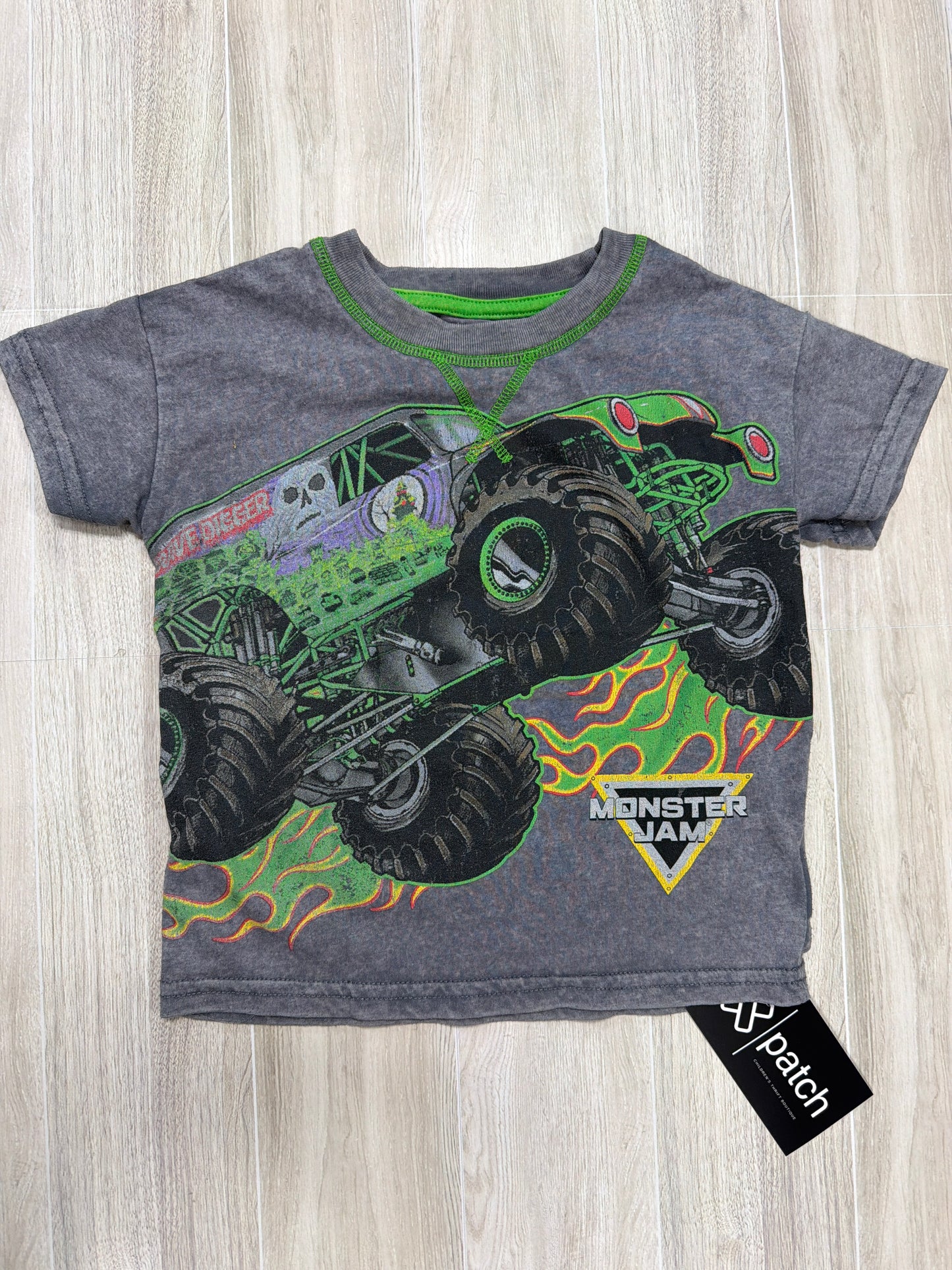 2T Grey/Green Monster Truck Graphic