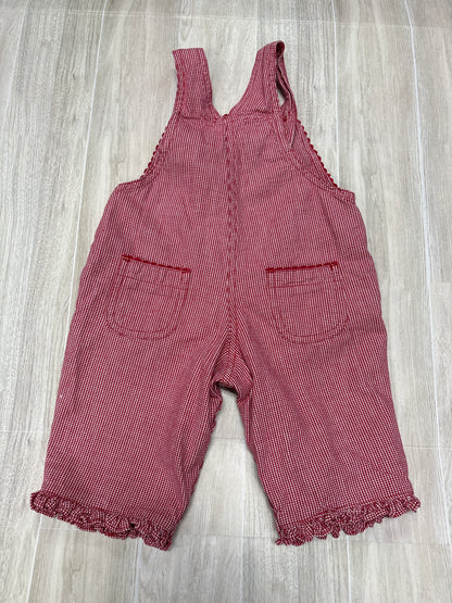 3/6m Red Gingham Overall - Blemish