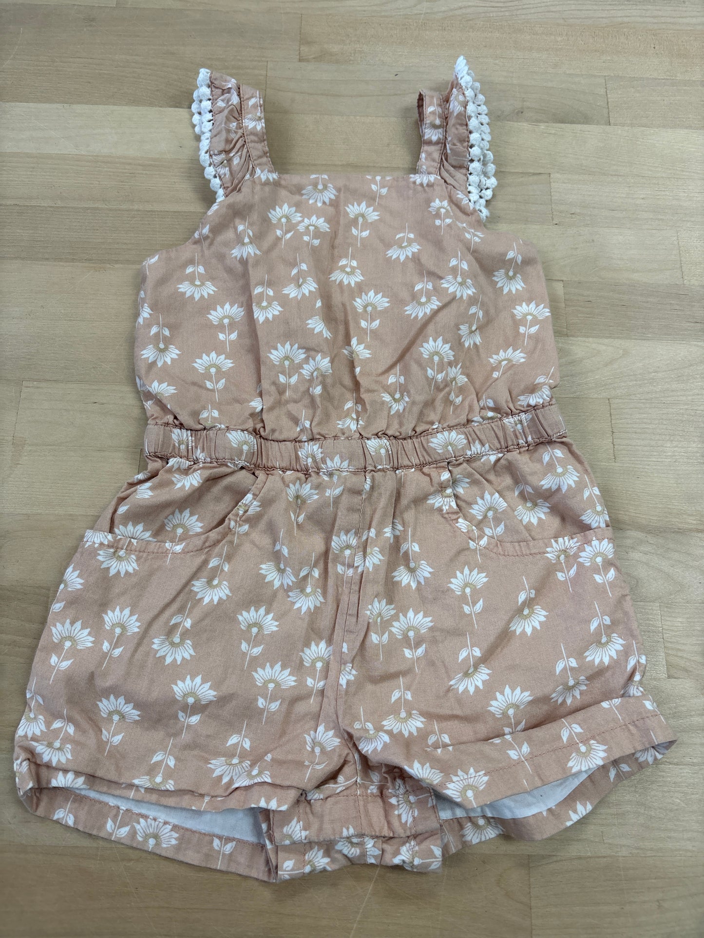 2T Tan Sunflower Romper
