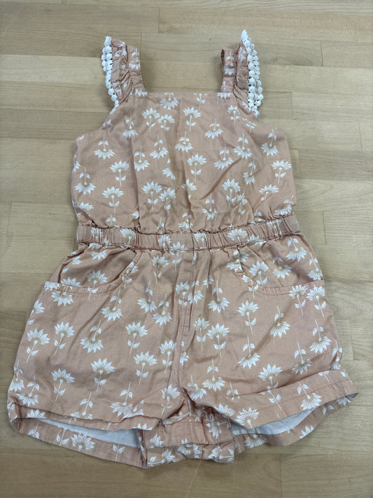 2T Tan Sunflower Romper