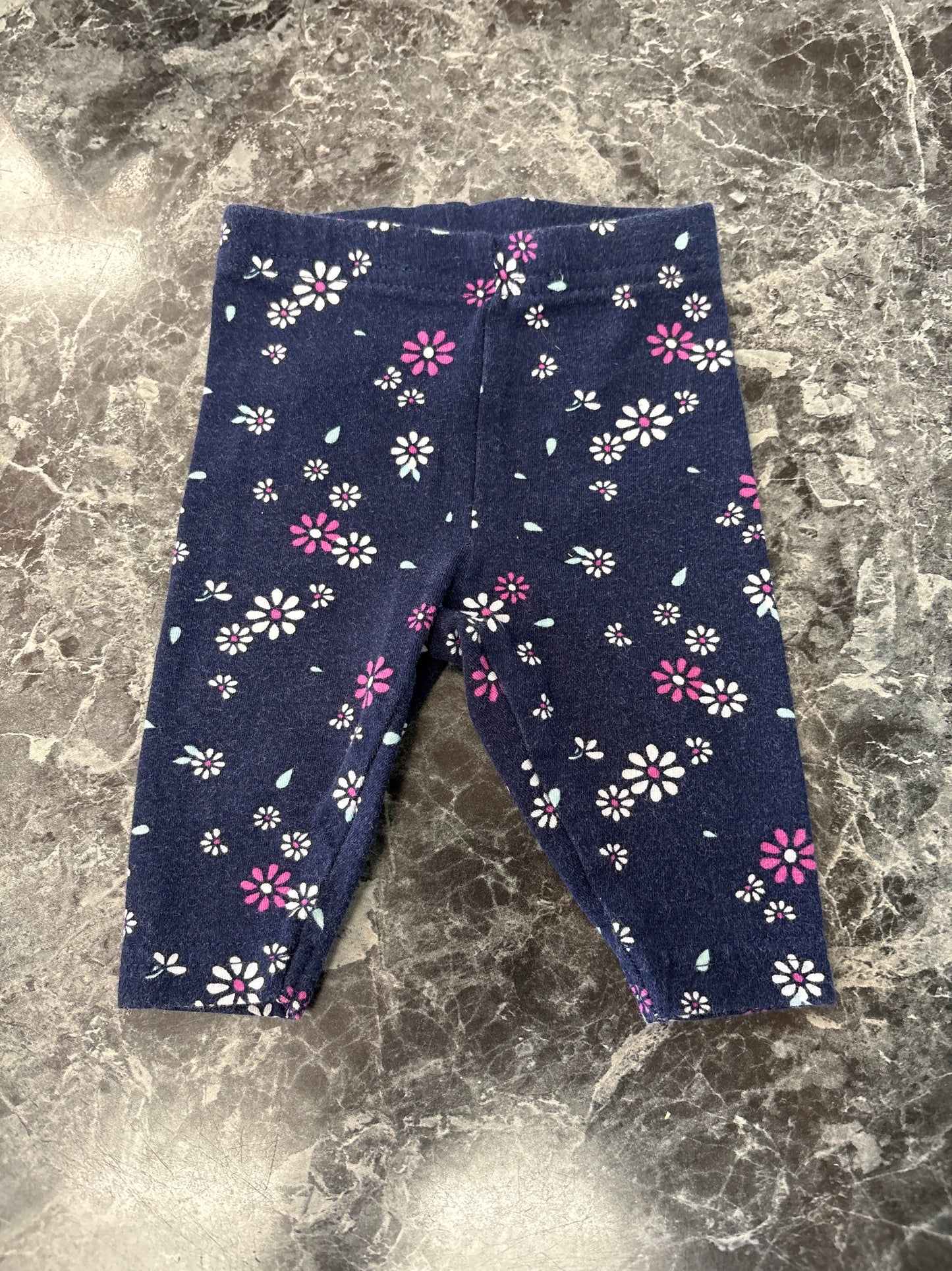 Newborn Navy Floral Leggings