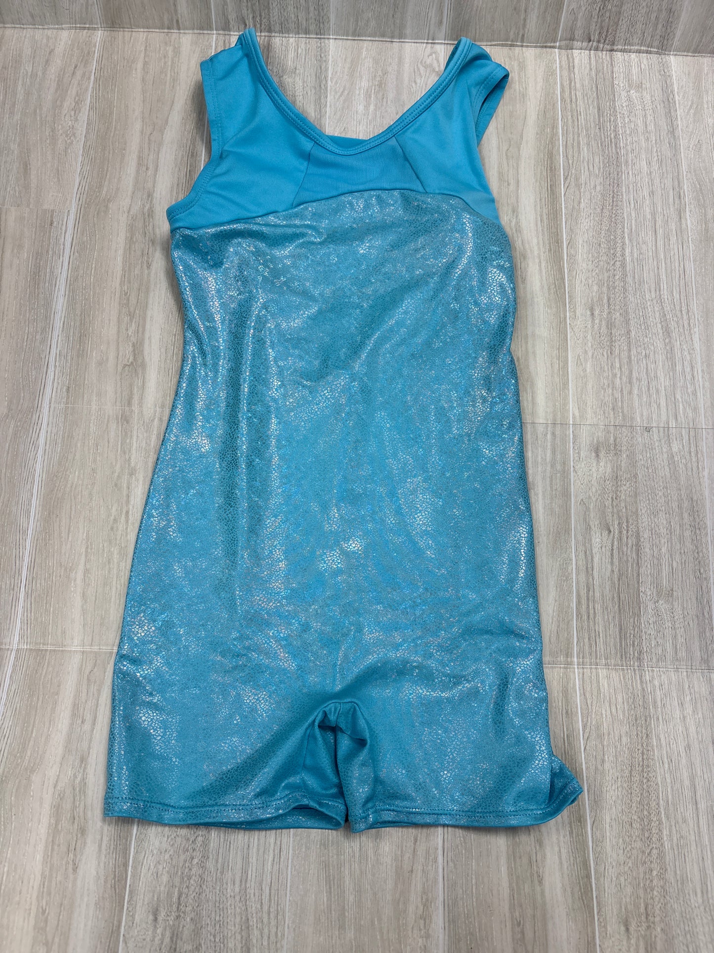 7/8 Blue Shimmer Leotard