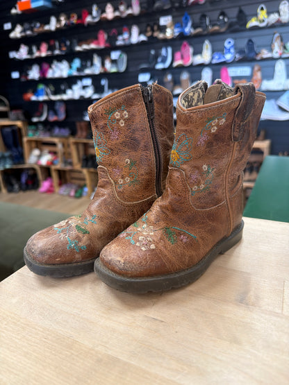 8c Shyanne Brown Floral Western Boots - Blemish