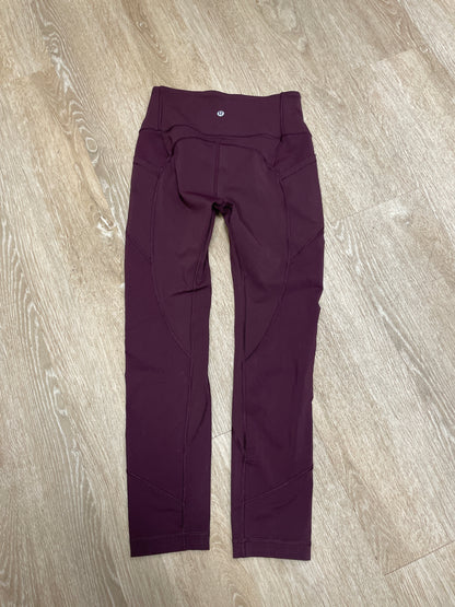 Womens 4 Lululemon Merlot Leggings