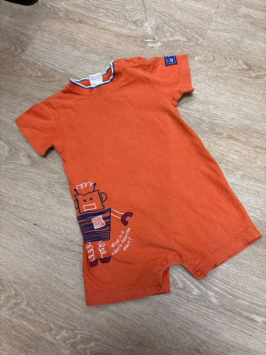 18-24m VINTAGE Carters Kids Orange Robot Romper