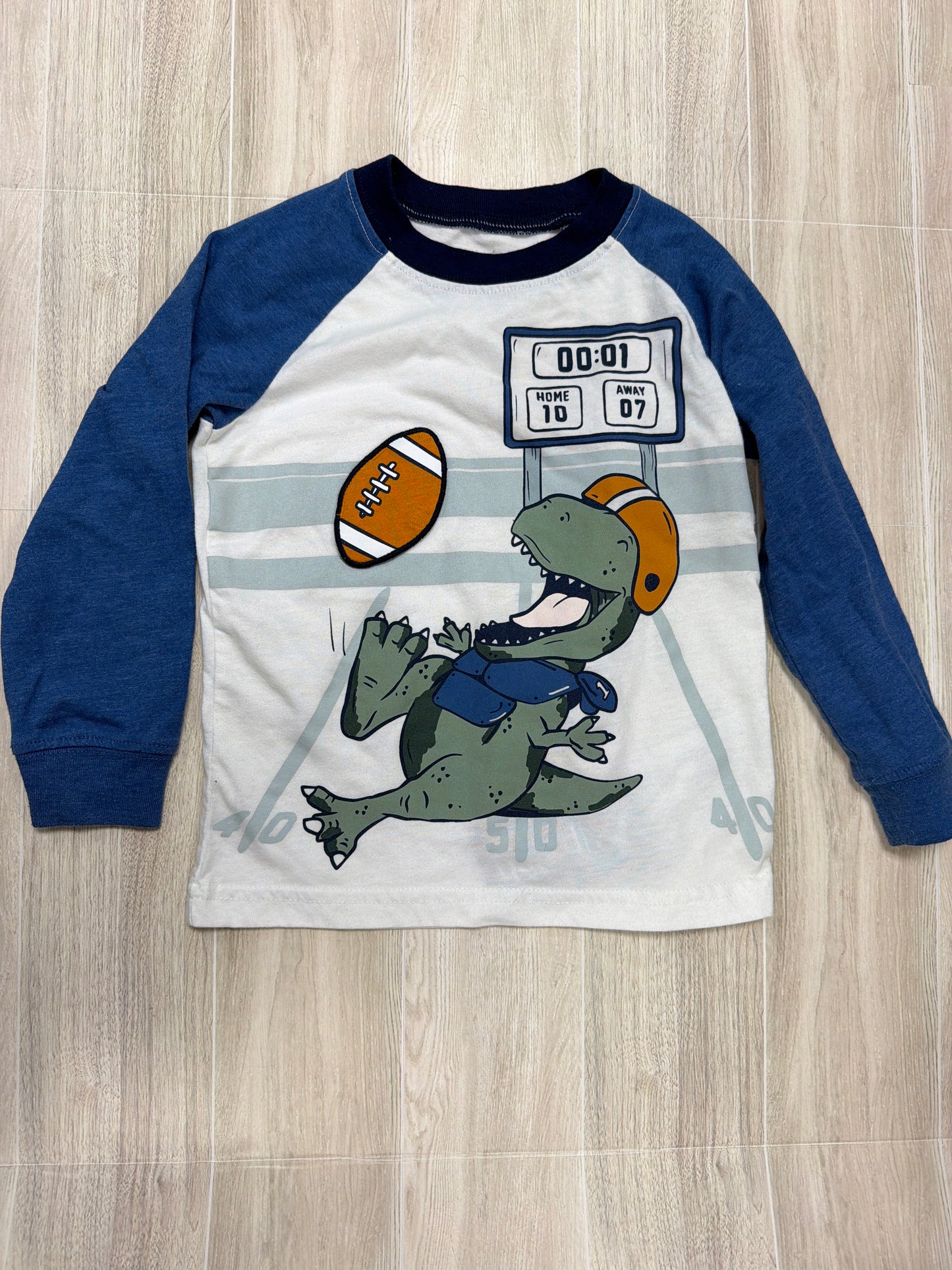 3T Dino Football Long Sleeve