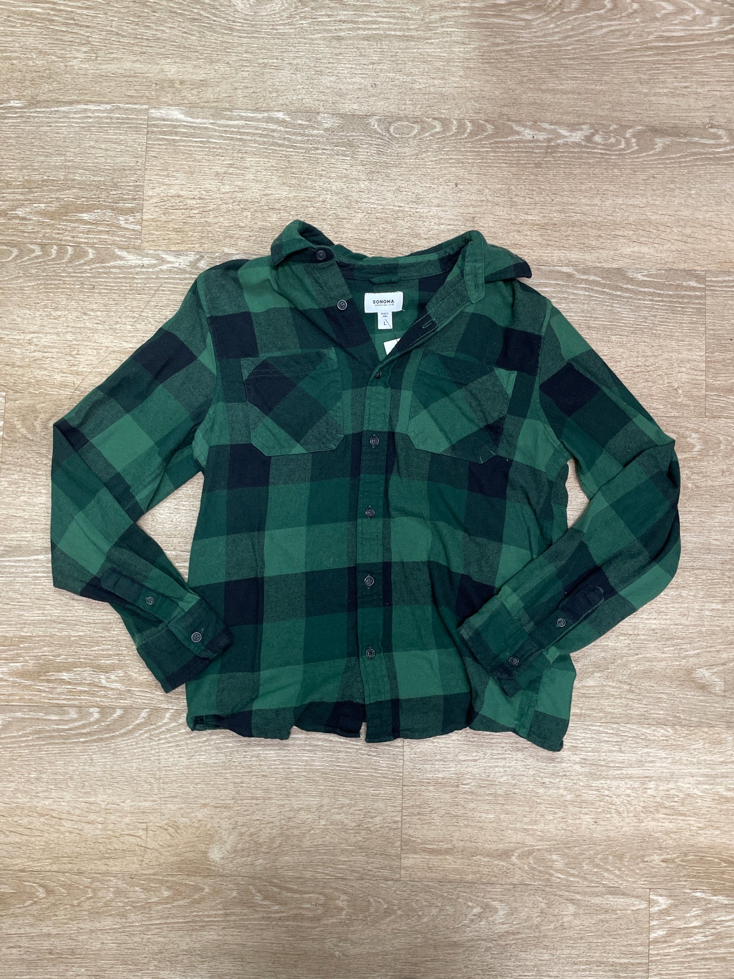 14 Black/Green Plaid Flannel