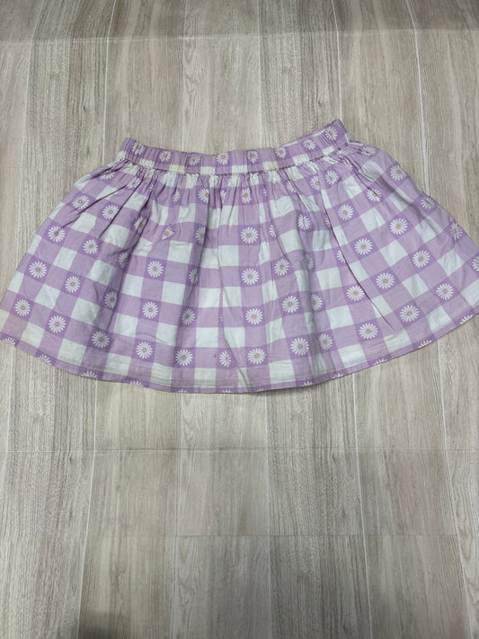5/6 Purple Gingham Daisy Skirt - BLEMISH