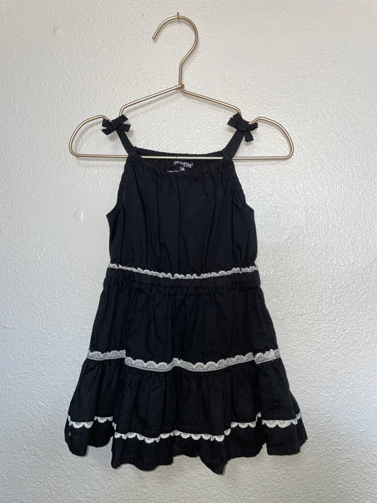 12m Black/White Lace Tank Dress