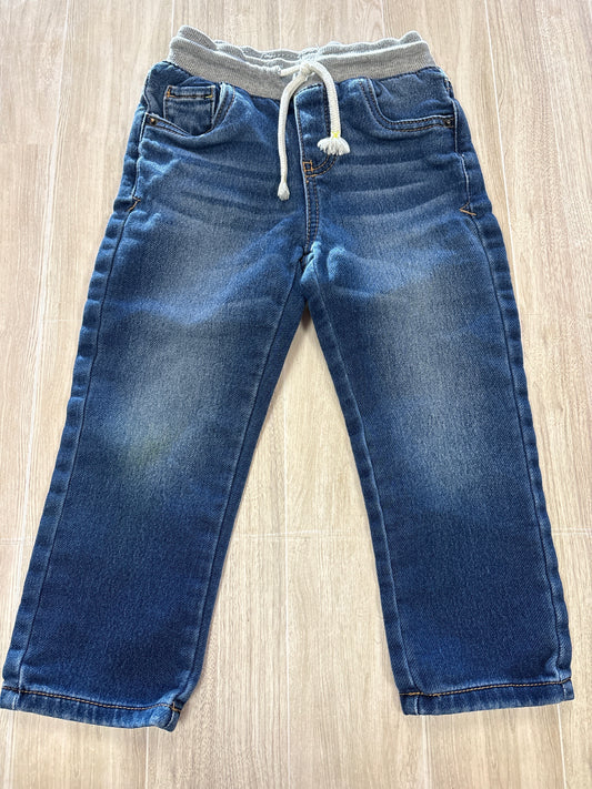 3T Medium Wash Pull On Denim Straight Leg Denim