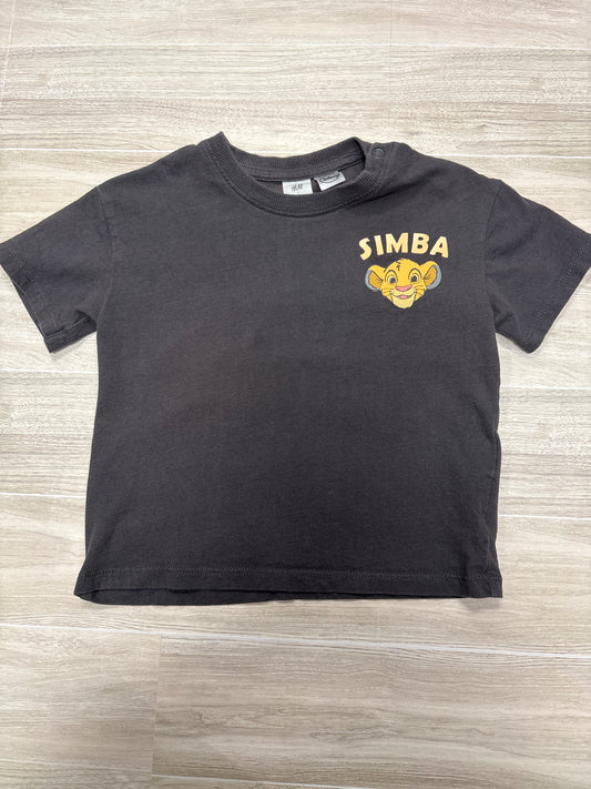 18m Charcoal Simba Graphic Shirt with Back Detail - Blemish