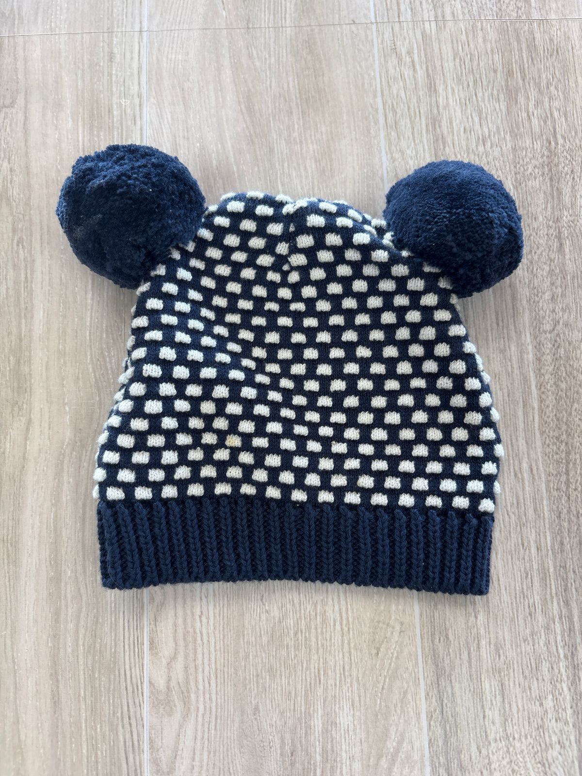NWT Navy/White Pom Beanie