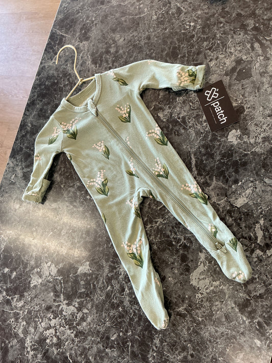 Newborn Kyte Sage Orchid Pajama