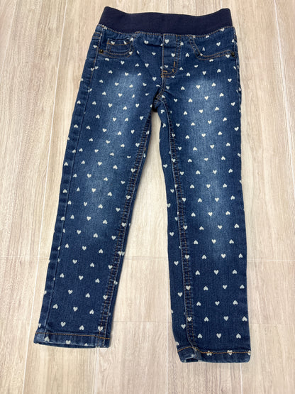 4T Medium Wash Heart Mini Pull On Denim