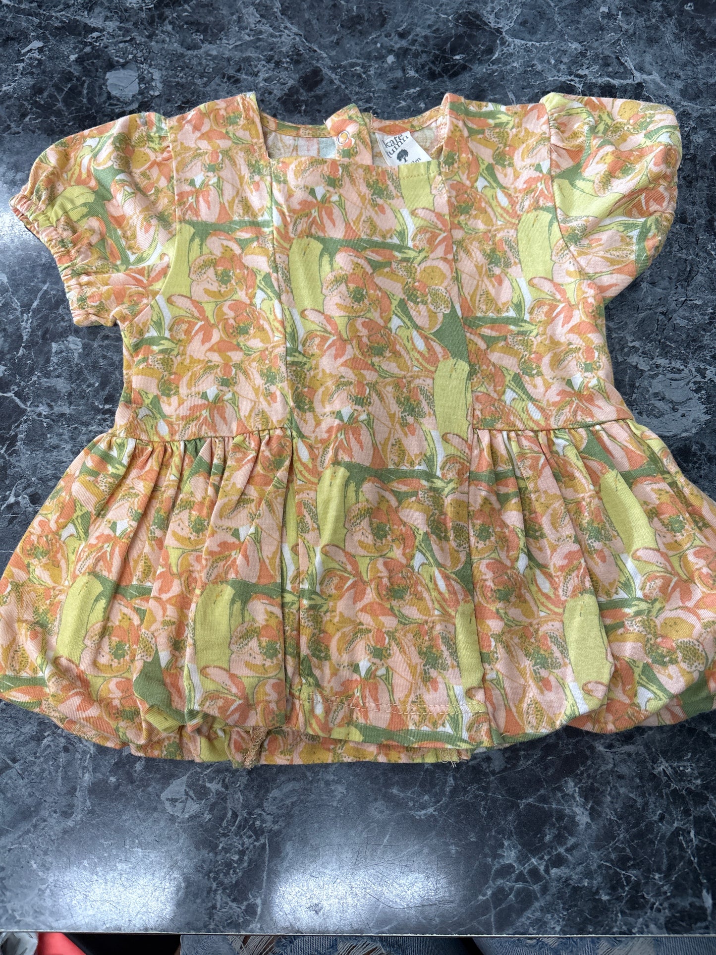 12-18m Kate Quinn Peach/Green Floral Top