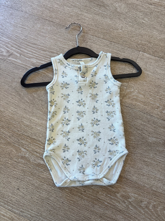 6-12m Quincy Mae Yellow Flower Tank Onesie