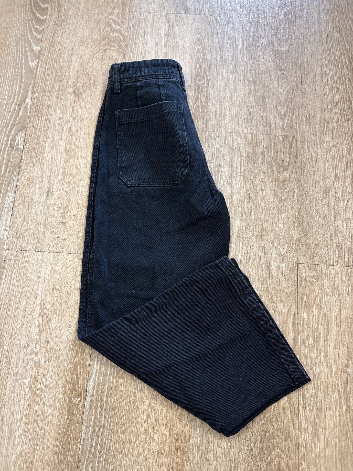 Womens XS Pacsun Black Wide Leg Denim