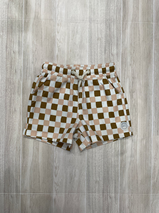 12-18m Rylee + Cru Checkered Boardshorts Swim