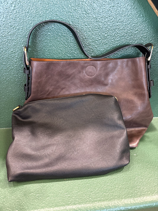 NWT Joy Susan Leather Purse + Mini Bag
