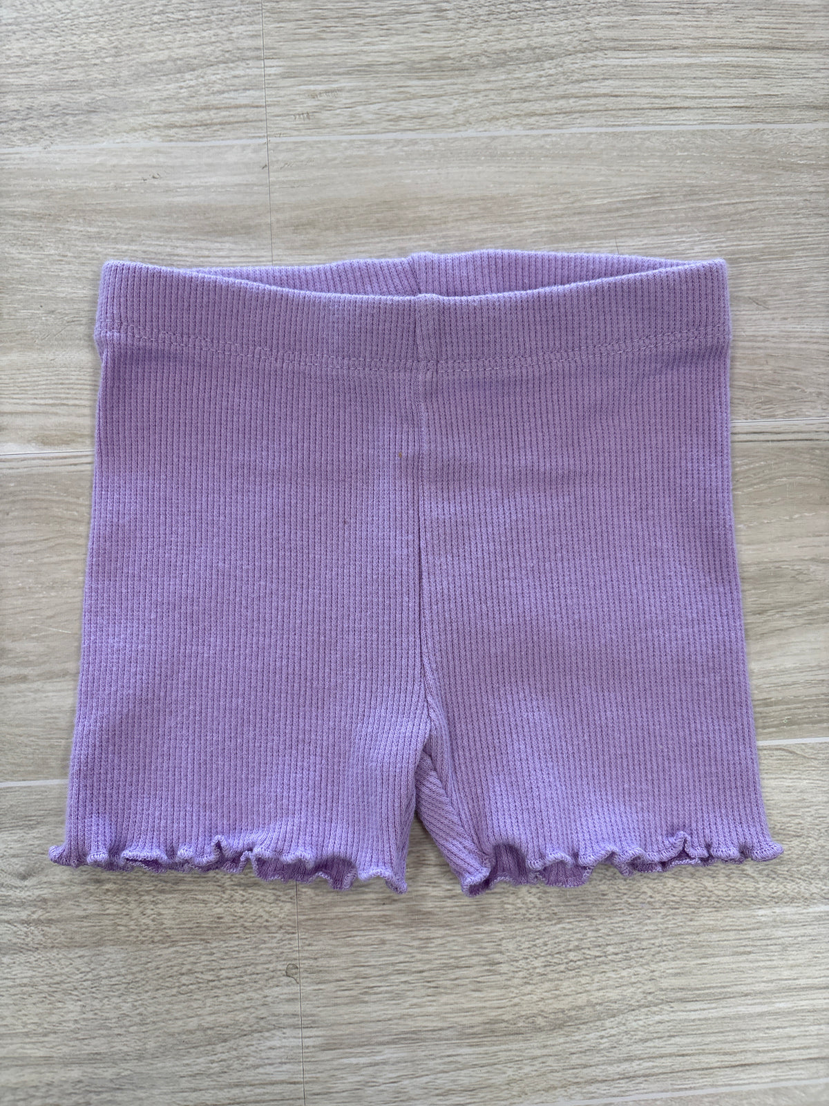 3-6m Lavender Ribbed Biker Shorts
