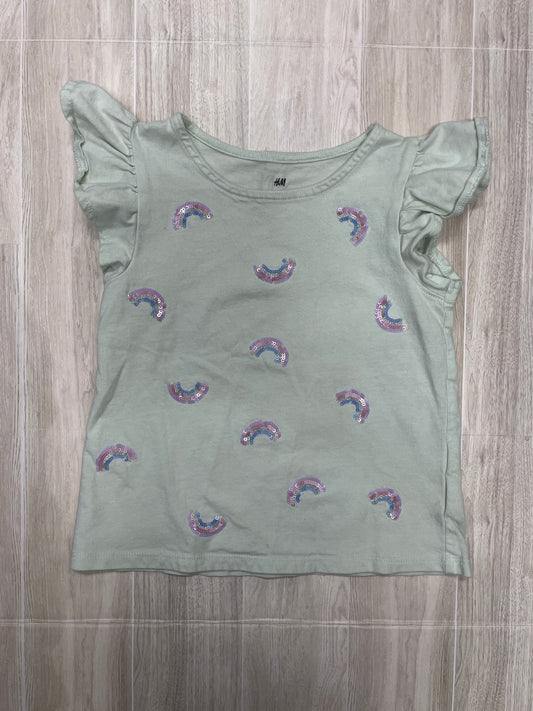 5/6 Light Mint Sequin Rainbow Tee