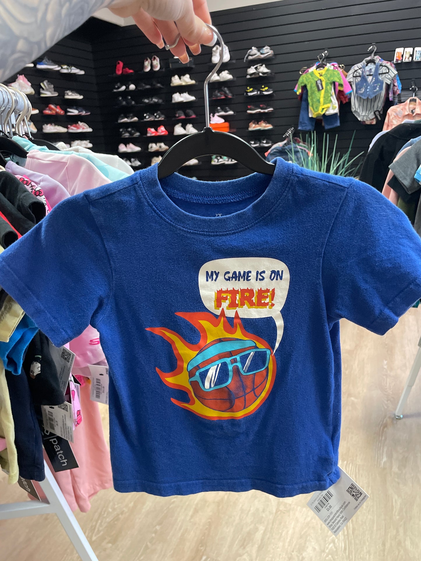 2T My Game is On Fire Basketball Graphic Tee