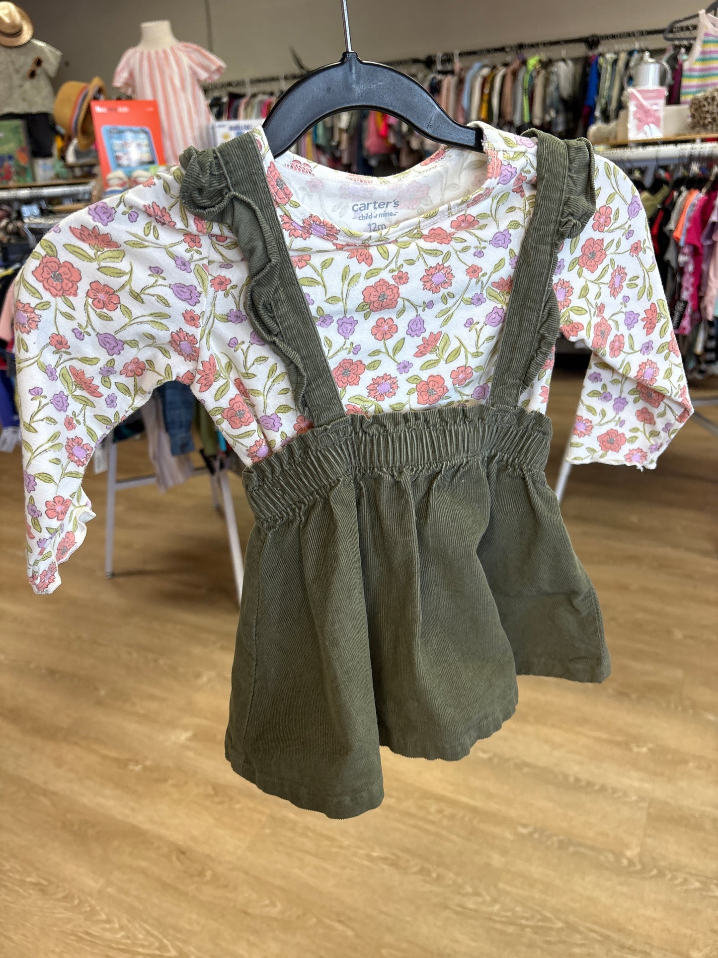 12m Floral Shirt + Skirt Set