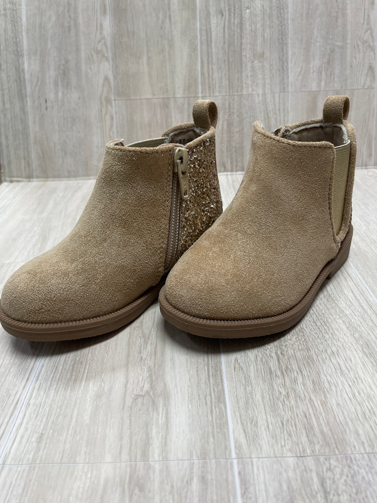 7c Tan Glitter Boots
