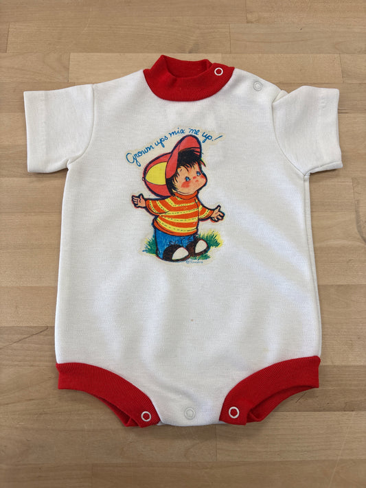 VINTAGE 12m Betsey Clark Graphic Onesie