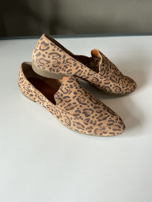 Womens 9M Lucky Brand Cheetah Loafer Shoes