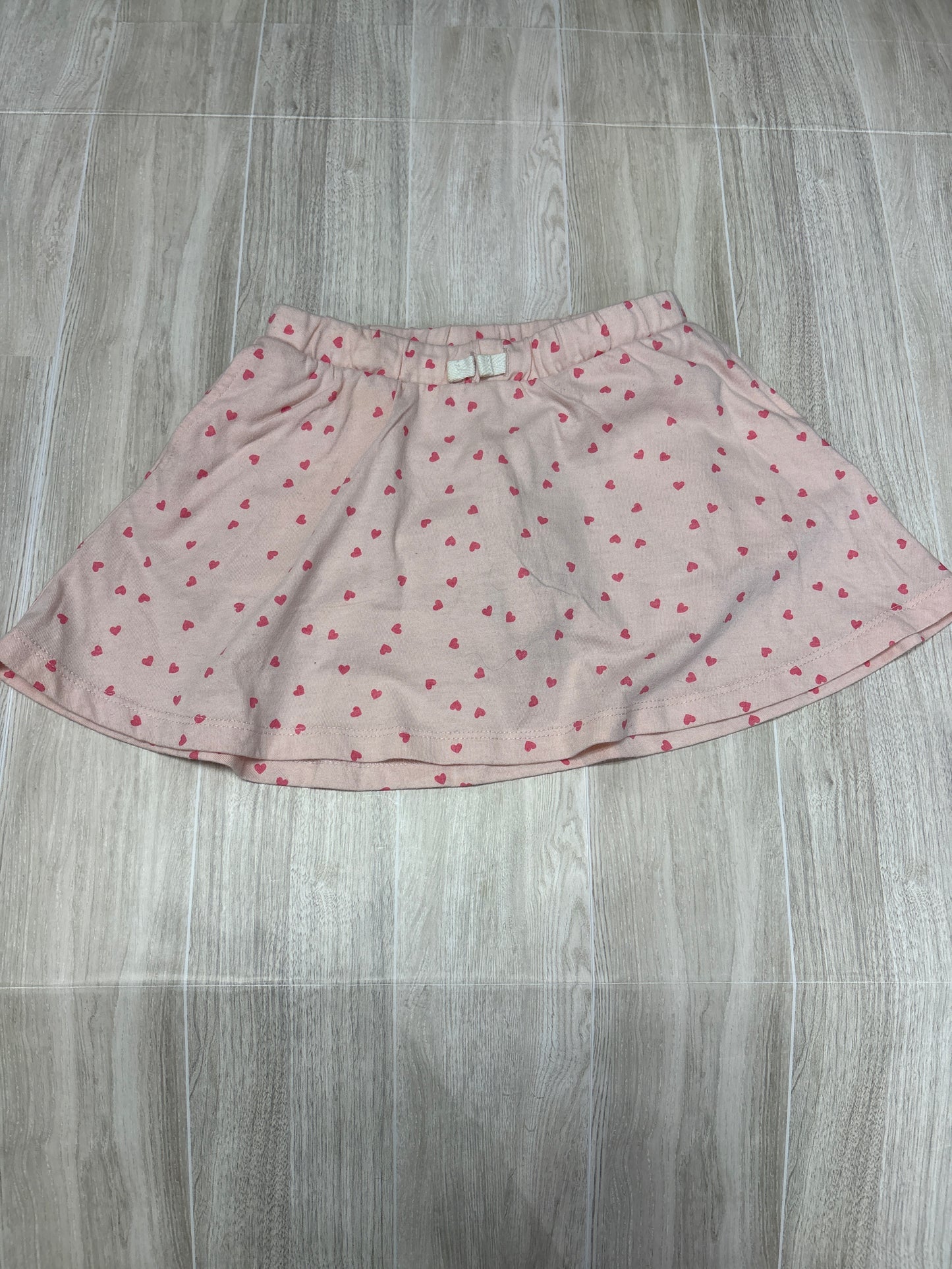 4T Light Pink Heart Skort