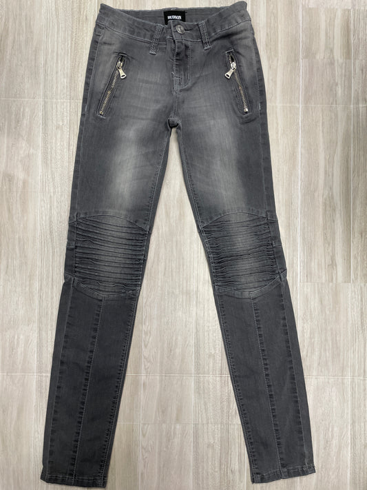 10 Hudson Grey Zipper Pocket Skinny Denim