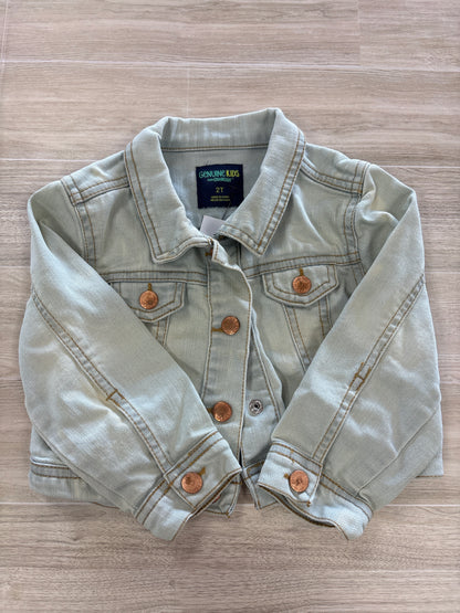 2T Rhino/Giraffe Embroidered Denim Jacket
