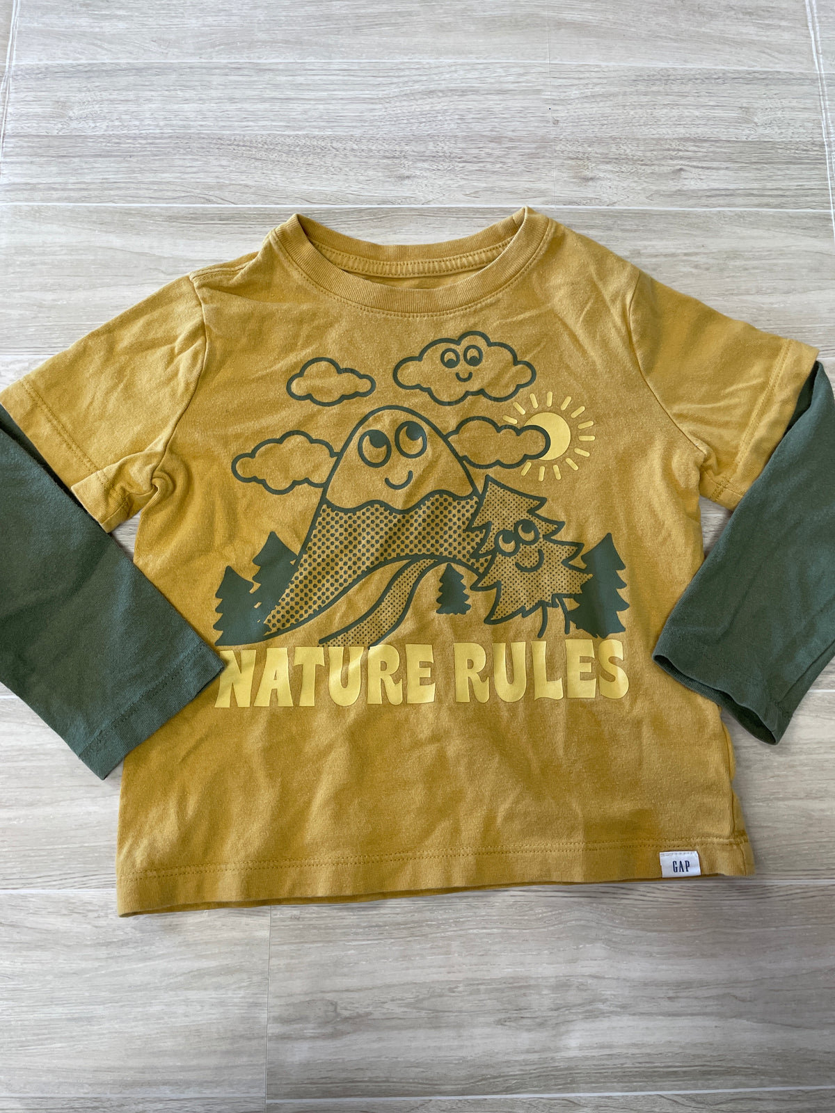 3T Mustard/Olive Nature Rules Long Sleeve