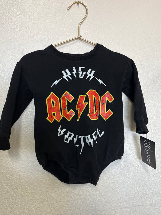 12-18m ACDC Sweatshirt Romper