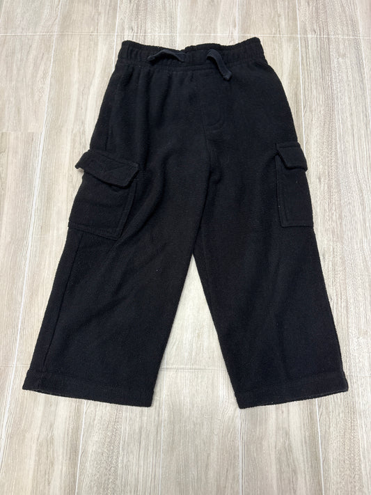 24m Black Soft Cargo Wide Leg Sweatpant