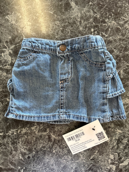 6-9m Denim Ruffled Skirt