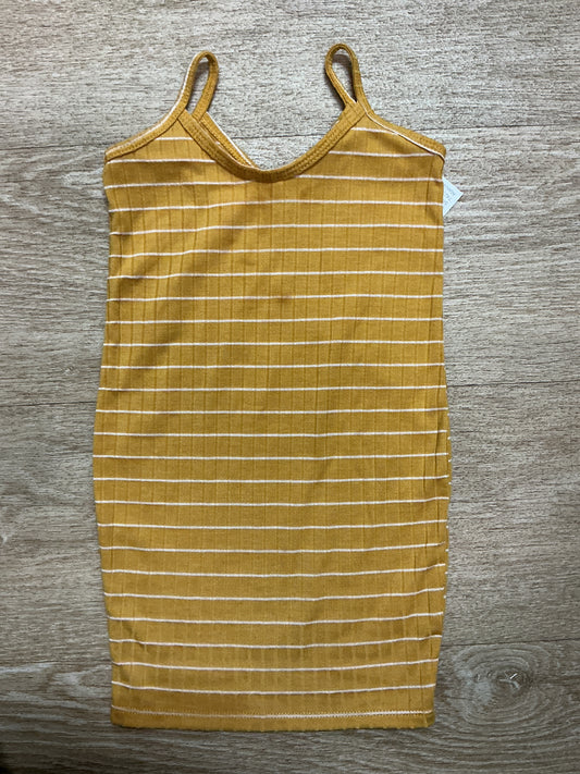 12-18m Mustard Ribbed Striped Tank Dress