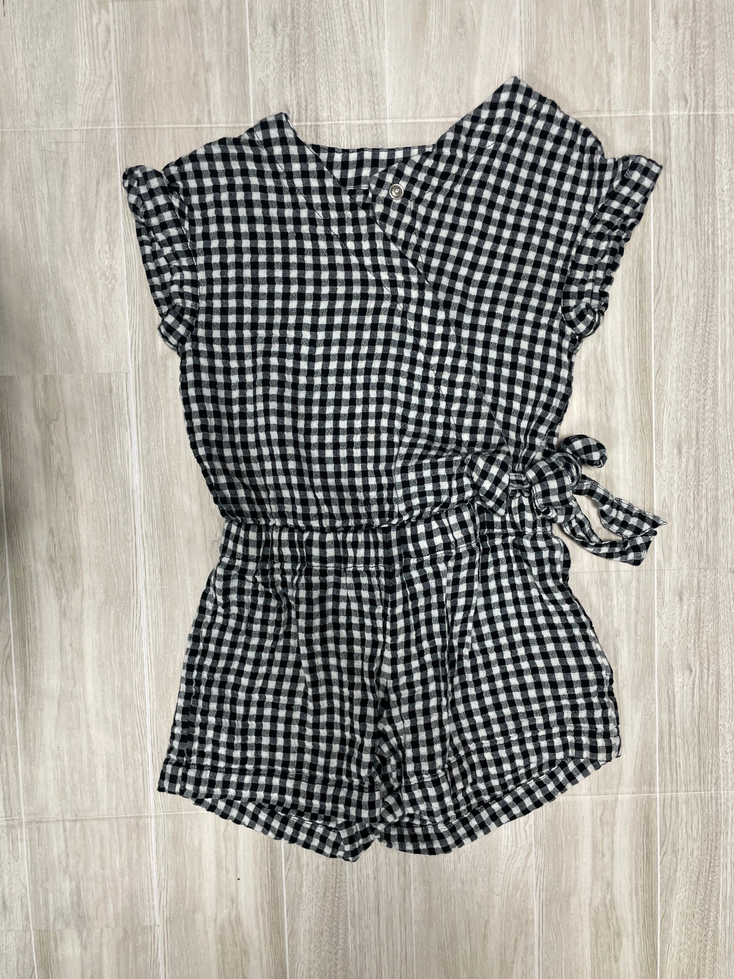 4/5 Black/White Checkered Romper