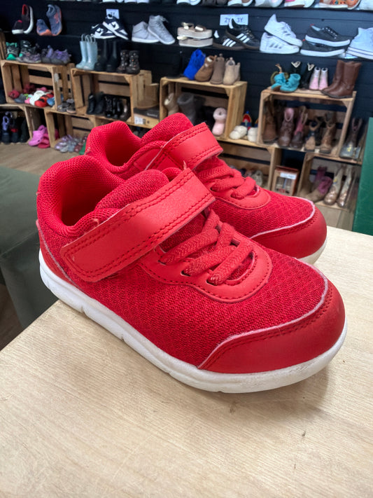 8c Red Velcro Sneakers