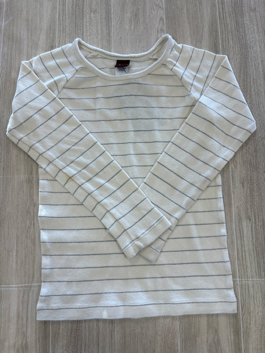 6 Tea Cream Silver Striped Long Sleeve