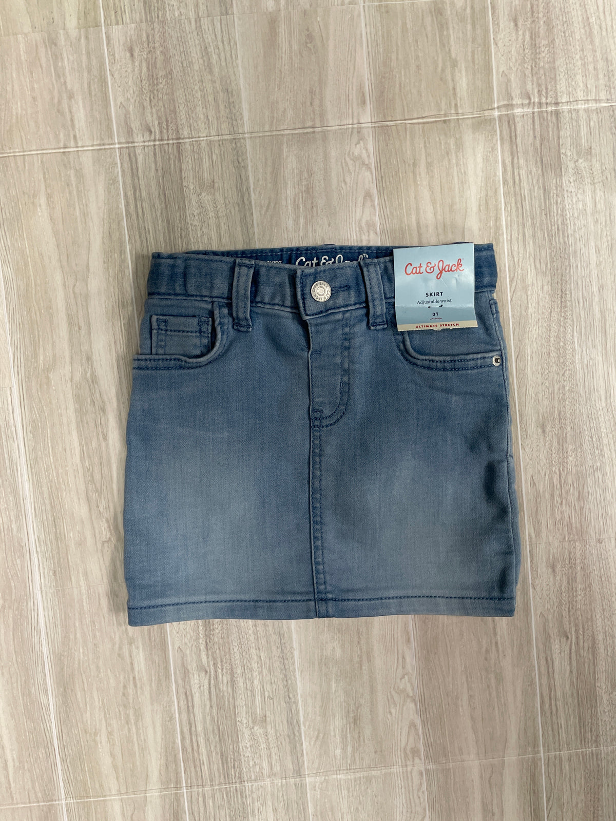 NWT 3T Light Wash Denim Skirt