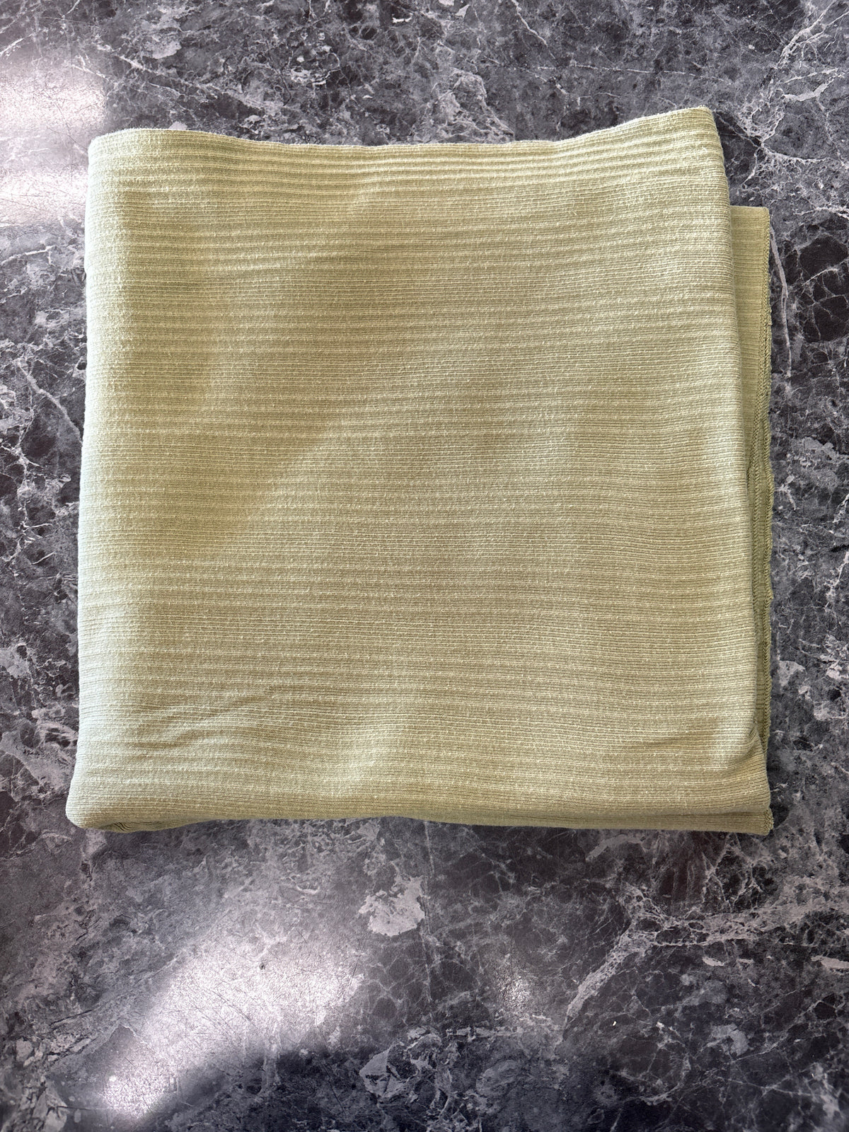 Kate Quinn Green Ribbed Swaddle Blanket