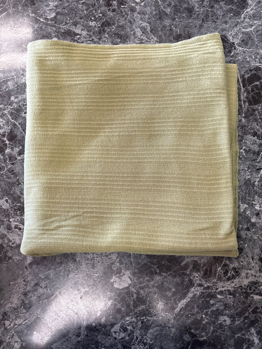 Kate Quinn Green Ribbed Swaddle Blanket