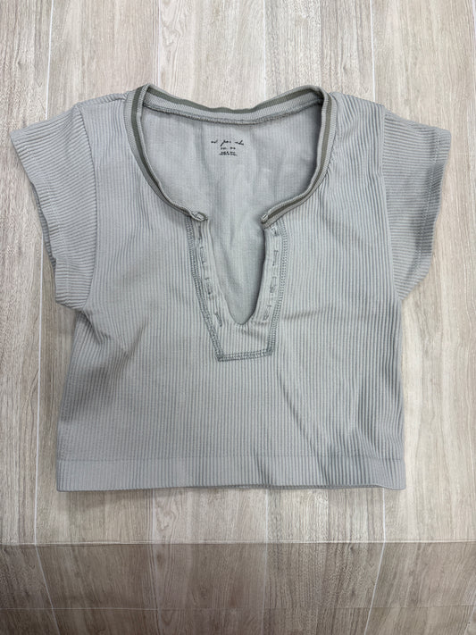 Womens XS/S Out From Under Ribbed Tee - Grey