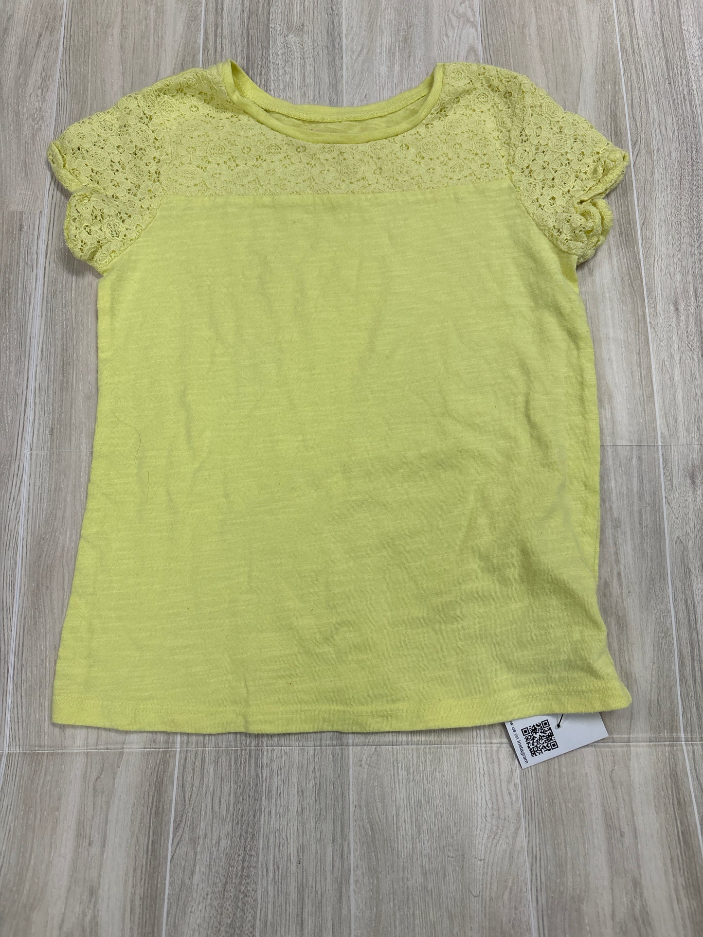 5T Yellow Lace Floral Tee