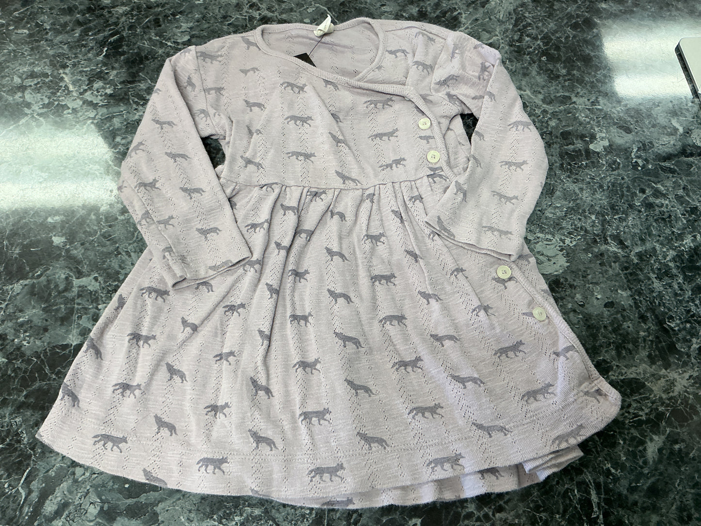 2T Kate Quinn Purple Wolf Button Dress