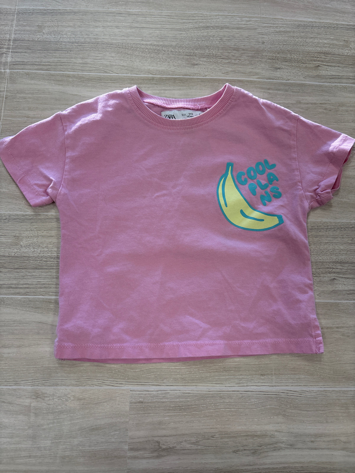 24m Zara Pink Bananas Graphic Tee