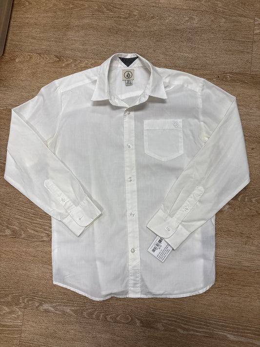 14 Volcom White Button Up - Blemish
