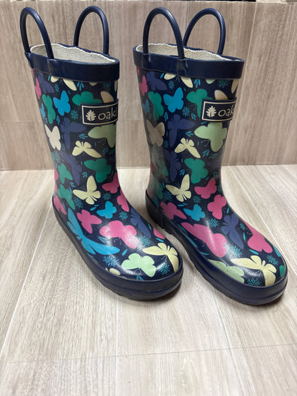 12c Navy Butterfly Rain Boots